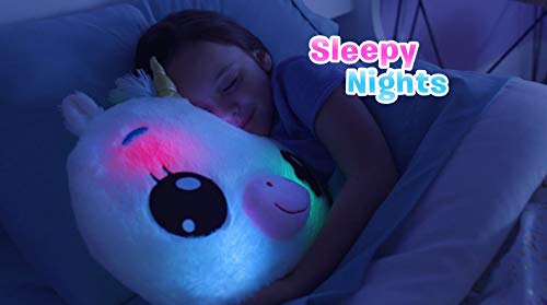 Lullabrites Monkey Pillow- Soothing Plush Animal that Lights Up with Many Colors and Sings Lullabies! A Night Light, and Friend All in One!