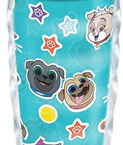 Tervis Disney - Puppy Dog Pals Collage Insulated Plastic Tumbler with Wrap and Orange Lid, 10oz Wavy, Clear