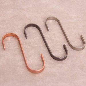 TOPBATHY 6pcs S Shaped Hook Heavy Duty S Hooks Rack Hangers Hanging Hangers Hooks for Bedroom, Supermarket,Bathroom, Kitchen and Office: Pan, Pot, Coat, Bag,Towels, Plants(10cm Rose Gold)