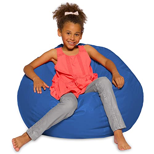 Posh Beanbags Bean Bag Chair, Large-38in, Solid Royal Blue