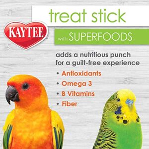 Kaytee 6 Pack of Birid Treat Sticks with Superfoods, Small to Medium, with Spinach and Kale