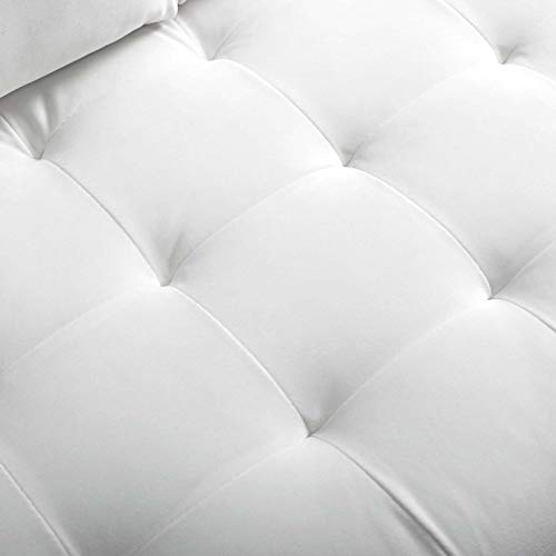 Modway Valour Performance Velvet Loveseat, White Valour Performance Velvet Loveseat