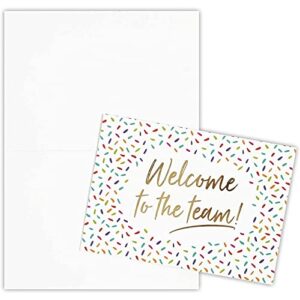 Pipilo Press 36 Pack Welcome Cards with Envelopes for New Employees, Business Greeting Note Cards for Team Gifts, Guests in Confetti Design, Blank Inside (5 x 7 In)