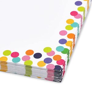 96 Sheets of Confetti Stationery Paper for Writing Letters, Invitations with Decorative Border (8.5 x 11 In)