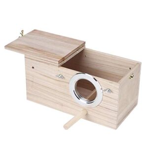 Durable Wooden Birds Nest Natural Bird House Cockatiels Bird Breeding Box for Dove Sparrow Small Animal