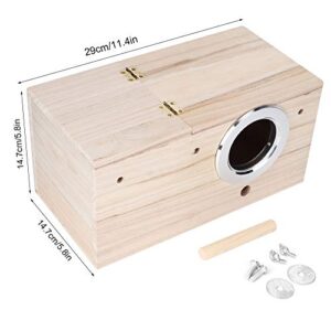 Durable Wooden Birds Nest Natural Bird House Cockatiels Bird Breeding Box for Dove Sparrow Small Animal