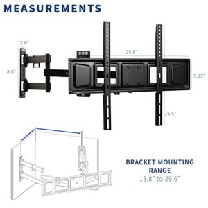 VIVO Corner TV Wall Mount for 32 to 70 inch LCD LED Plasma Flat Screens, Full Motion Articulating Bracket, VESA up to 600x400, MOUNT-CR70C