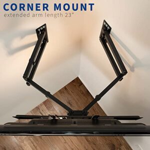 VIVO Corner TV Wall Mount for 32 to 70 inch LCD LED Plasma Flat Screens, Full Motion Articulating Bracket, VESA up to 600x400, MOUNT-CR70C