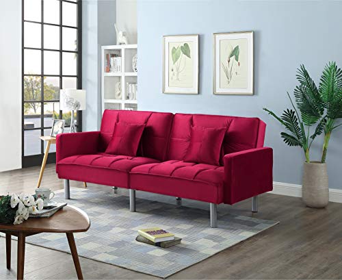 Legend Furniture, Sleeper, Sofa, Small Parcel, Red