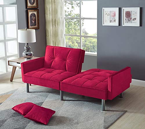 Legend Furniture, Sleeper, Sofa, Small Parcel, Red