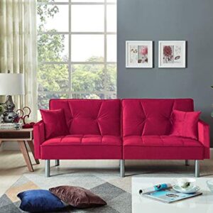 Legend Furniture, Sleeper, Sofa, Small Parcel, Red