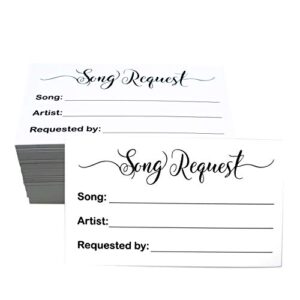 rxbc2011 100 song request cards play song at wedding reception prom dance party band dj karaoke music suggestion note