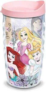 tervis disney - princess group made in usa double walled insulated tumbler cup keeps drinks cold & hot, 10oz wavy, classic