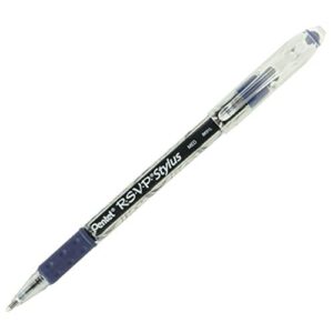 Pentel BK91L-C R.S.V.P. Stylus Medium Ballpoint Blue Ink Pens - 6 Pack