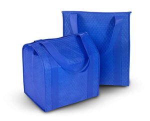 hannah smart large capacity heavy duty insulated shopping bag (2, blue)