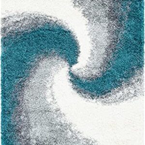 Rugs.com Soft Touch Shag Collection Area Rug – 5x8 Turquoise Shag Rug Perfect for Bedrooms, Dining Rooms, Living Rooms