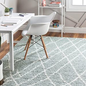 Rugs.com Soft Touch Shag Collection Area Rug – 2x3 Sage Green Shag Rug Perfect for Entryways, Kitchens, Breakfast Nooks, Accent Pieces