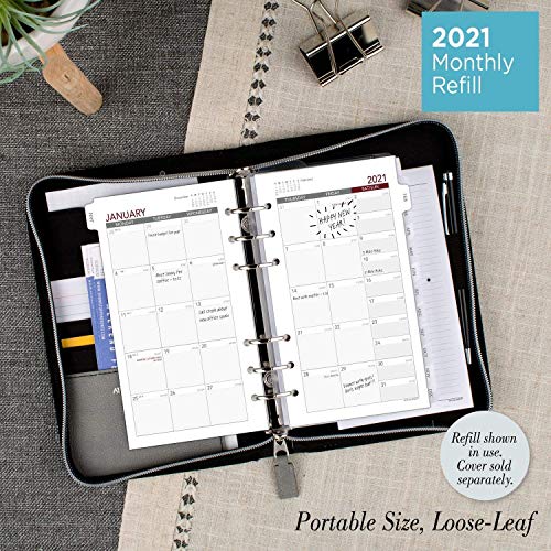 2021 Monthly Planner Refill by AT-A-GLANCE, 87129 DAY-TIMER, 3-3/4" x 6-3/4", Size 3 (063-685Y)