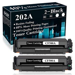 2 pack 202a | cf500a toner cartridge replacement for hp color laserjet pro m254nw, m254dw, m254dn, mfp m280nw, mfp m281fdn, m281fdw, mfp m281cdw printer,sold by topink
