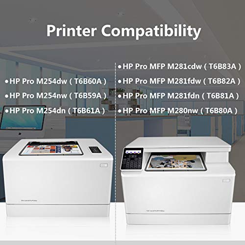 2 Pack 202A | CF500A Toner Cartridge Replacement for HP Color Laserjet Pro M254nw, M254dw, M254dn, MFP M280nw, MFP M281fdn, M281fdw, MFP M281cdw Printer,Sold by TopInk