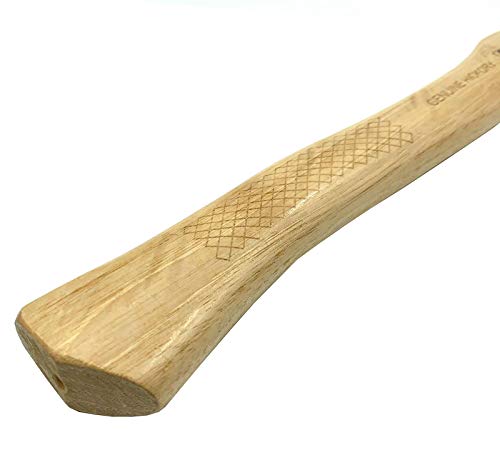 BRUFER 203652 Genuine Hickory Wood Replacement Handle for Camp Axe - 14" Complete Set with Wooden and Steel Wedges (14" - 1 Pack)