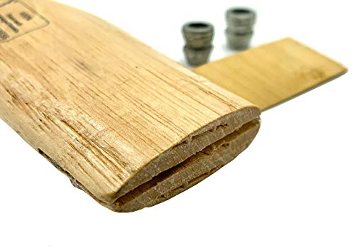 BRUFER 203652 Genuine Hickory Wood Replacement Handle for Camp Axe - 14" Complete Set with Wooden and Steel Wedges (14" - 1 Pack)