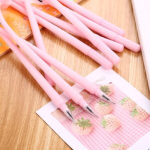 MIAO YUAN 20PCS Romantic Flowers Gel Ink Pen Cute Black Writing Pens Ballpoint Black Ink Gel Pen Party Gift Gel Ink Pens Funny School Stationery Office Supplies