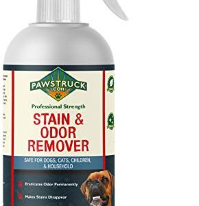 Pawstruck Professional Strength Stain & Odor Remover - Natural Enzyme Cleaner (Bulk 32oz) for Dog & Cat Urine, Waste, Wine, Blood, Vomit, etc. Safe & Effective Pet Smell Eliminator for Carpet, Hardwood & More