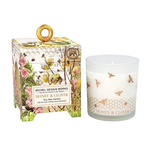 Michel Design Works 6.5 oz Soy Wax Candle, Honey & Clover