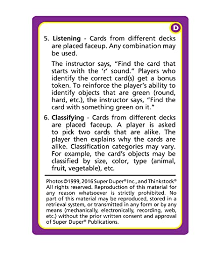 Super Duper Publications | Articulation Photos G Fun Deck Flash Cards | Educational Learning Resource for Children