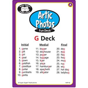 Super Duper Publications | Articulation Photos G Fun Deck Flash Cards | Educational Learning Resource for Children