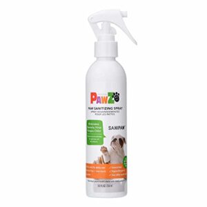 pawz sanipaw dog paw sanitizer and odor eliminating spray