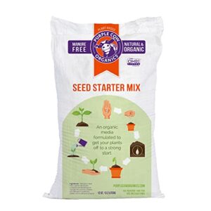 purple cow organics seed starter 1 cubic foot bag, all natural and organic, fast seedling germination, grows strong roots for indoor gardens, raised beds & transplanting