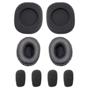 Blucoil EPMC-B350XT Replacement Ear Pad Cushions and Microphone Windscreens Kit for Blueparrott B350-XT Headset