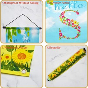 Hello Spring Banner,Spring Welcome Porch Sign,Spring Party Decoration Outdoor Indoor Front for Home Farmhouse School Classroom