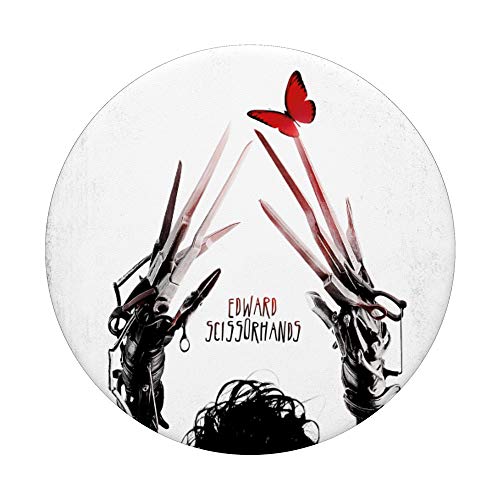 Tim Burton's Edward Scissorhands Red Butterfly Movie Poster PopSockets PopGrip: Swappable Grip for Phones & Tablets