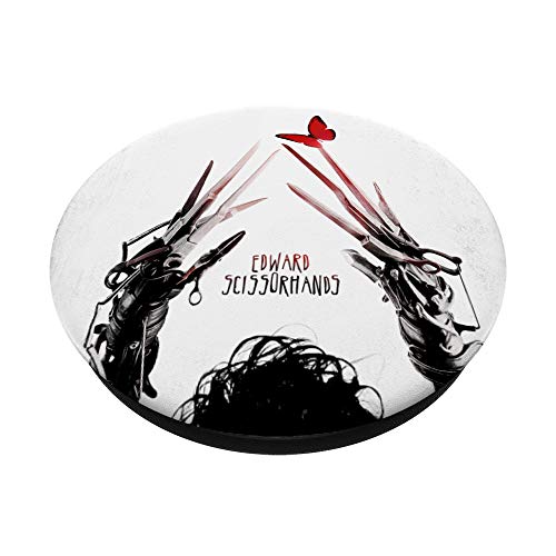 Tim Burton's Edward Scissorhands Red Butterfly Movie Poster PopSockets PopGrip: Swappable Grip for Phones & Tablets