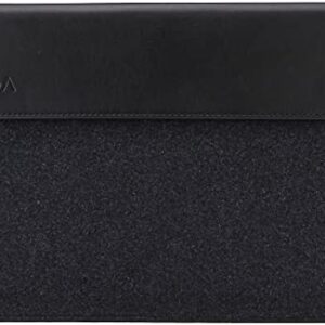 Lenovo Yoga Laptop Sleeve for 14-Inch Computer, Leather and Wool Felt, Magnetic Closure, Accessory Pocket, GX40X02932, Black