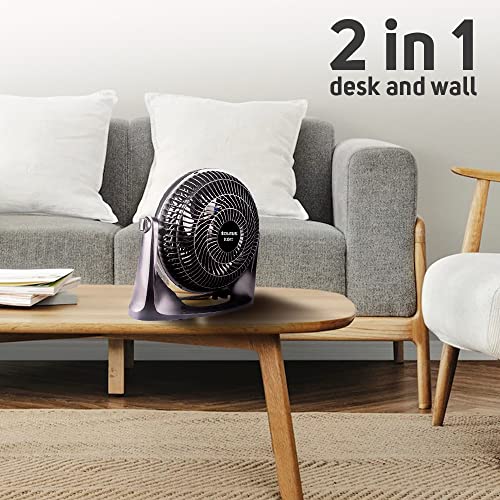 Taurus OASIS | Table Fan | Tabletop Air Circulator Fan | 10 inches | 3 speed options | Portable Fans | Black | ECOJET | Personal Table Fan for Home, Office