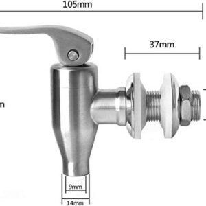 DOZYANT Beverage Dispenser Push Style Spigot,Stainless Steel Polished Finished, Water Dispenser Replacement Faucet, fits Berkey and Gravity Filter systems