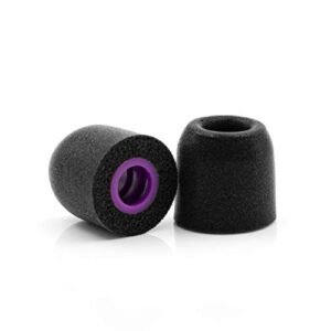 linsoul tripowin spiral groove memory foam eartips, 3 pairs, suitable for 4.5mm-6.5mm earphone