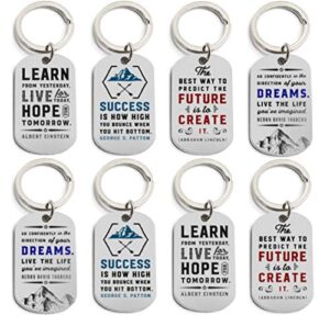 (12-pack) motivational keychains with inspirational quotes - wholesale bulk keychains for corporate office gifts, thank you appreciation gifts for staff, small bulk gifts for coworkers and employees