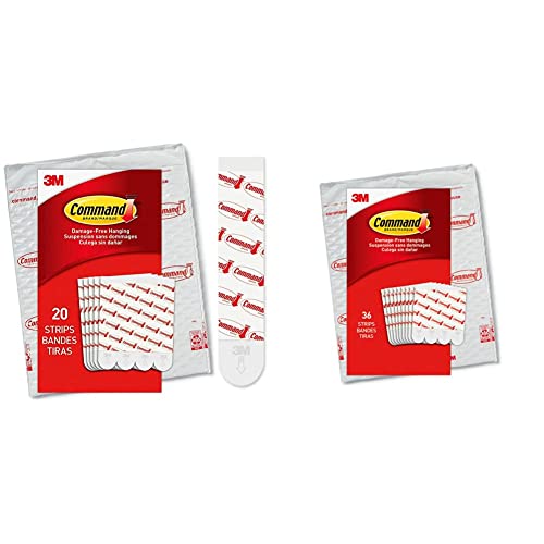 Command Large Replacement Strips, Re-Hang Indoor Hooks (GP023-20NA) with Refill Strips, Easy to Open Packaging