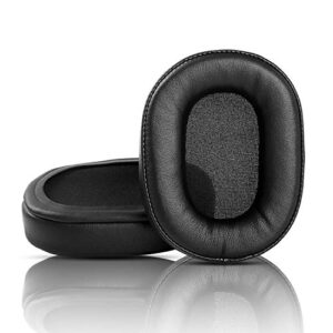 Ear Pads Cushion Replacement Earpads Pillow Compatible with Oppo PM-3 PM3 PM 3 Headphones (Black Sheepskin Leather)