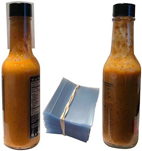 Clear Perforated Shrink Bands for Hot Sauce Bottles and Woozy Bottles [3/4-1" Diameter] (100 Pack)