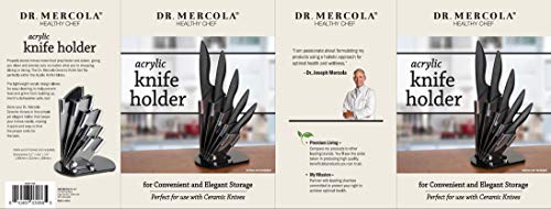 Dr. Mercola Acrylic Knife Holder, Dishwasher Safe