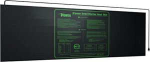 ipower glhtmtl-a 48" x 20" waterproof durable seedling heat mat warm hydroponic plant for indoor gardening germination starting, black