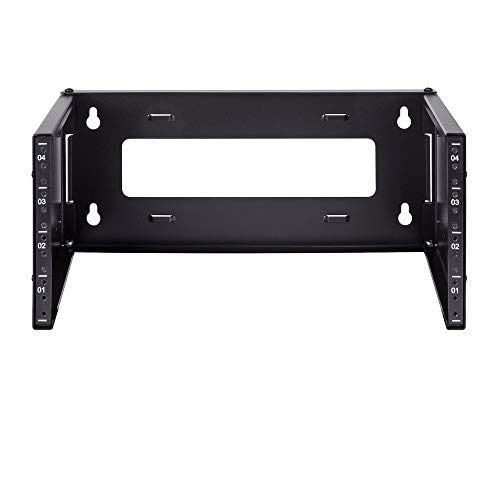 Navepoint 4U Wall Mount Bracket Extendable Network Equipment Rack Threaded Standard 19 Inch