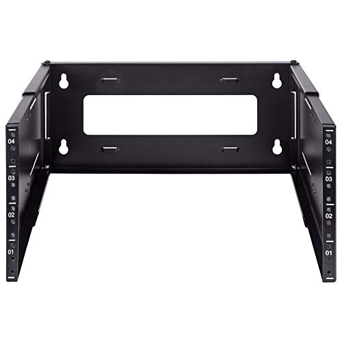 Navepoint 4U Wall Mount Bracket Extendable Network Equipment Rack Threaded Standard 19 Inch