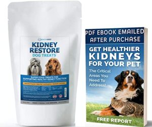 kidney restore dog treats: restorative dog treats for kidney issues, low protein dog treats for any kidney diet dog food, special renal treats for supporting good kidney health for dogs. best treat!